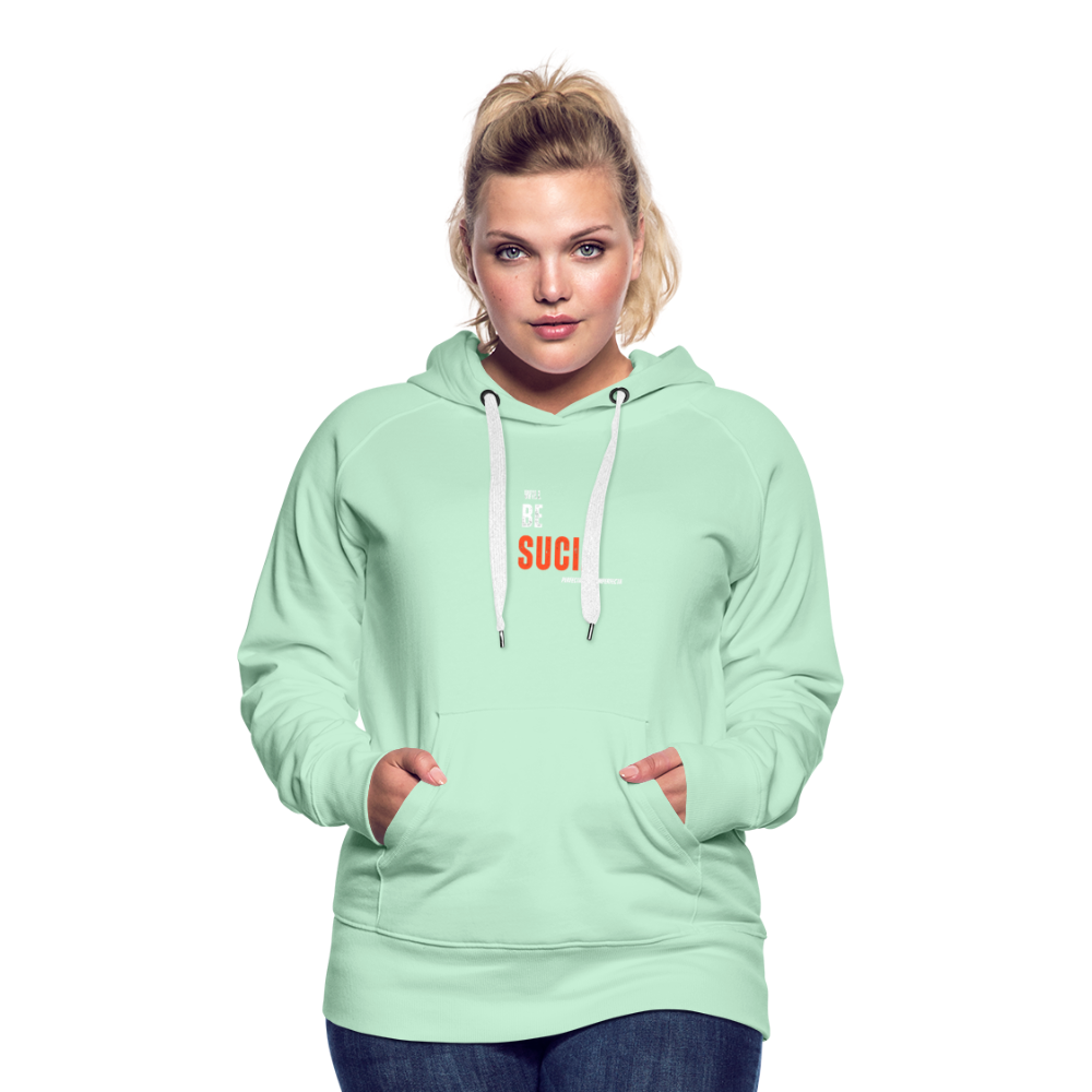 Sudadera con capucha premium para mujer - verde menta claro