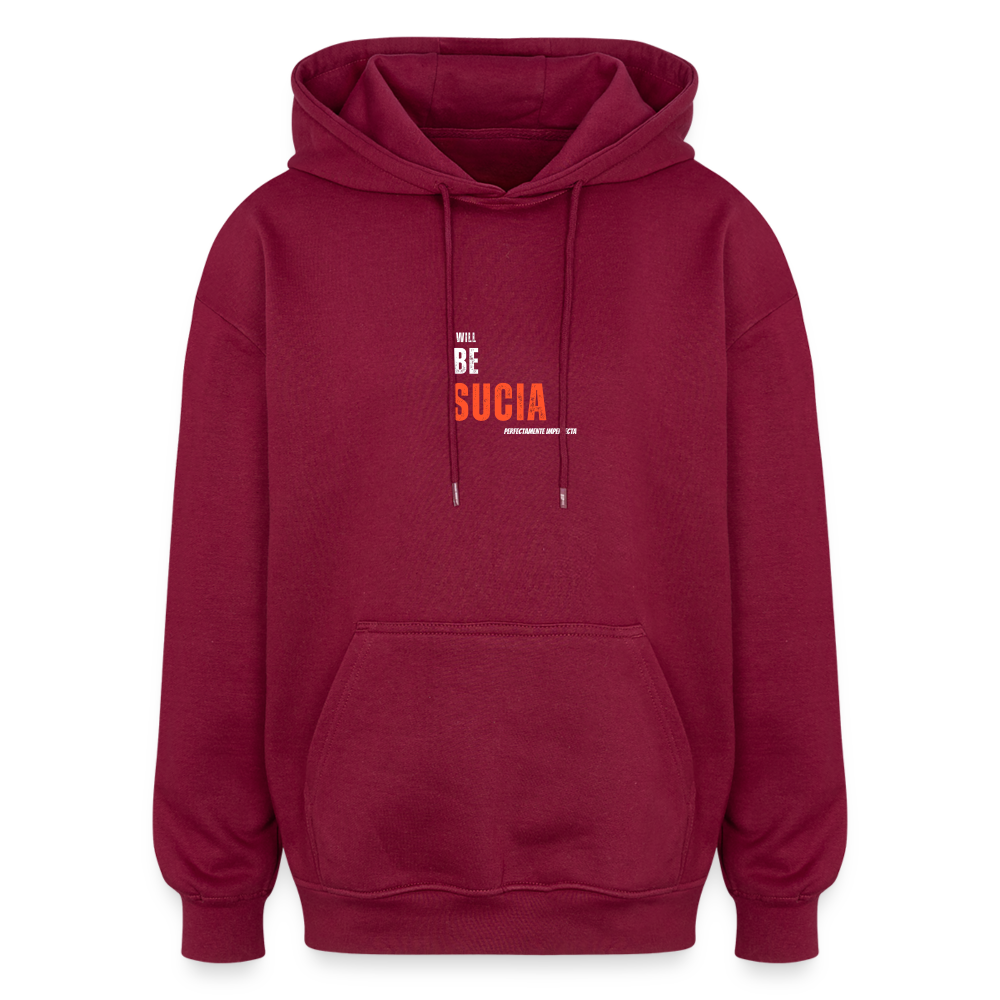 Oversized Unisex Hoodie - burgundy