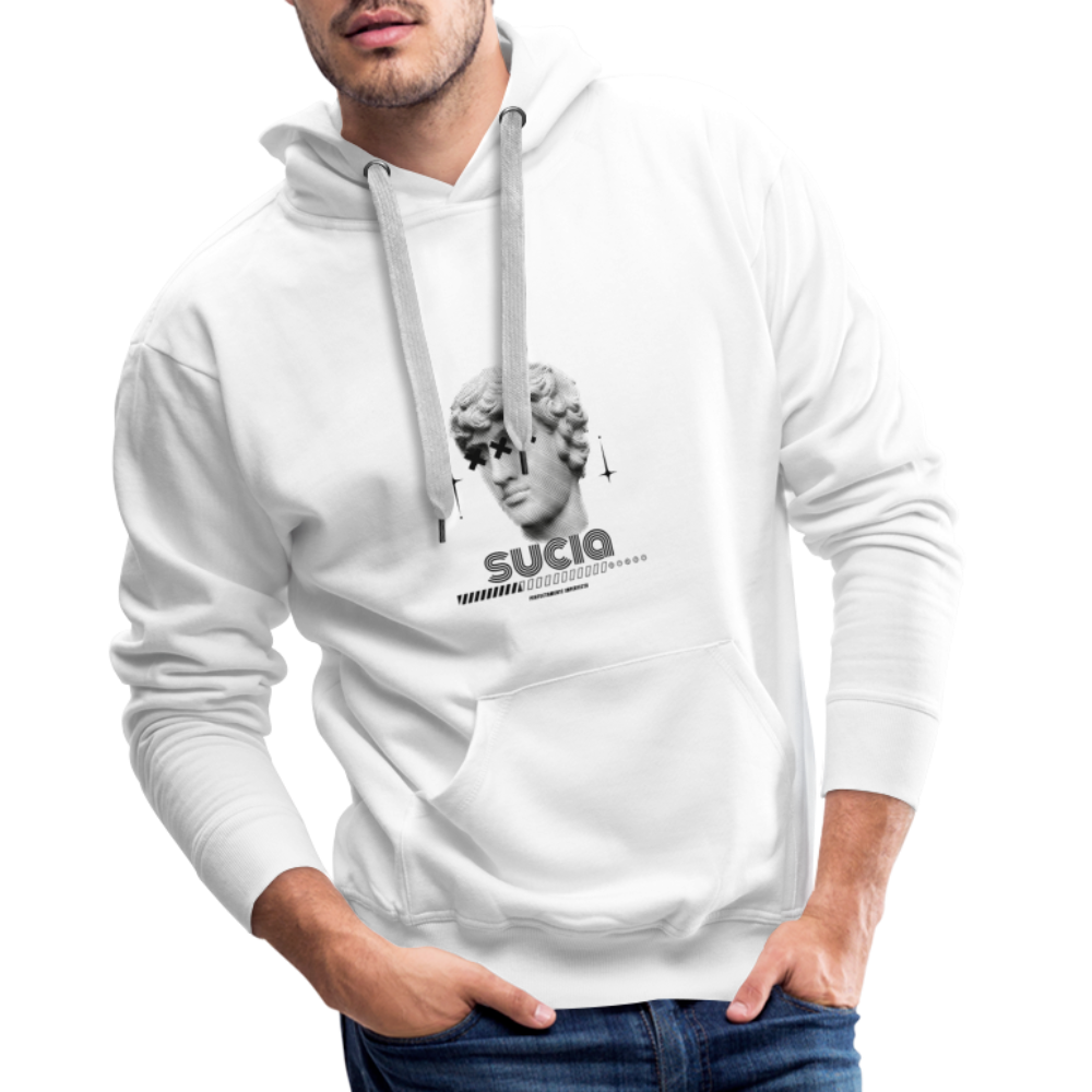 Sudadera con capucha premium para hombre - blanco