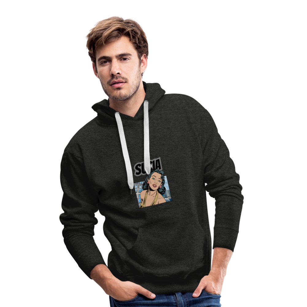 Sudadera con capucha premium para hombre - antracita