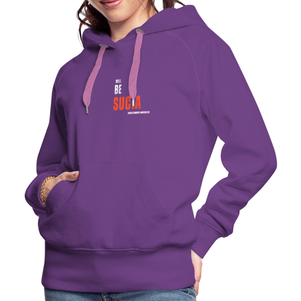 Sudadera con capucha premium para mujer - purple