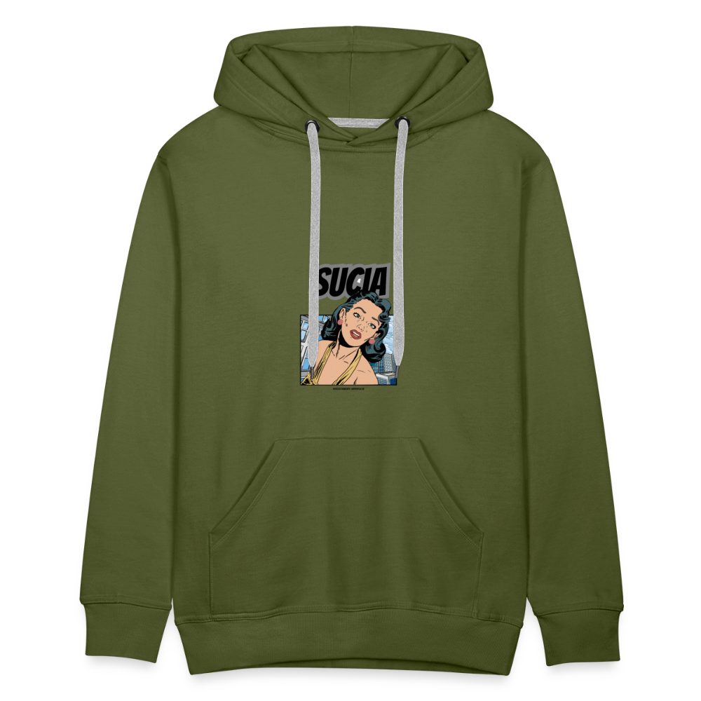 Sudadera con capucha premium para hombre - verde