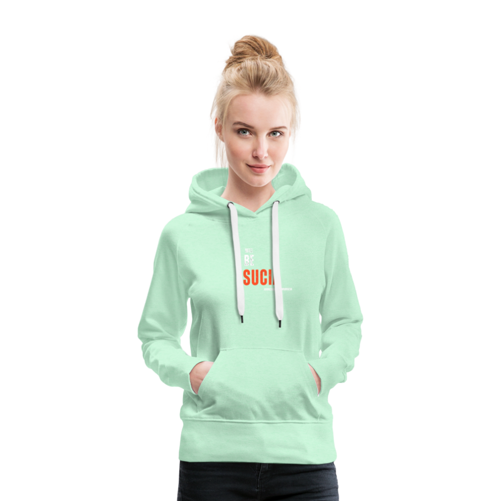 Sudadera con capucha premium para mujer - verde menta claro