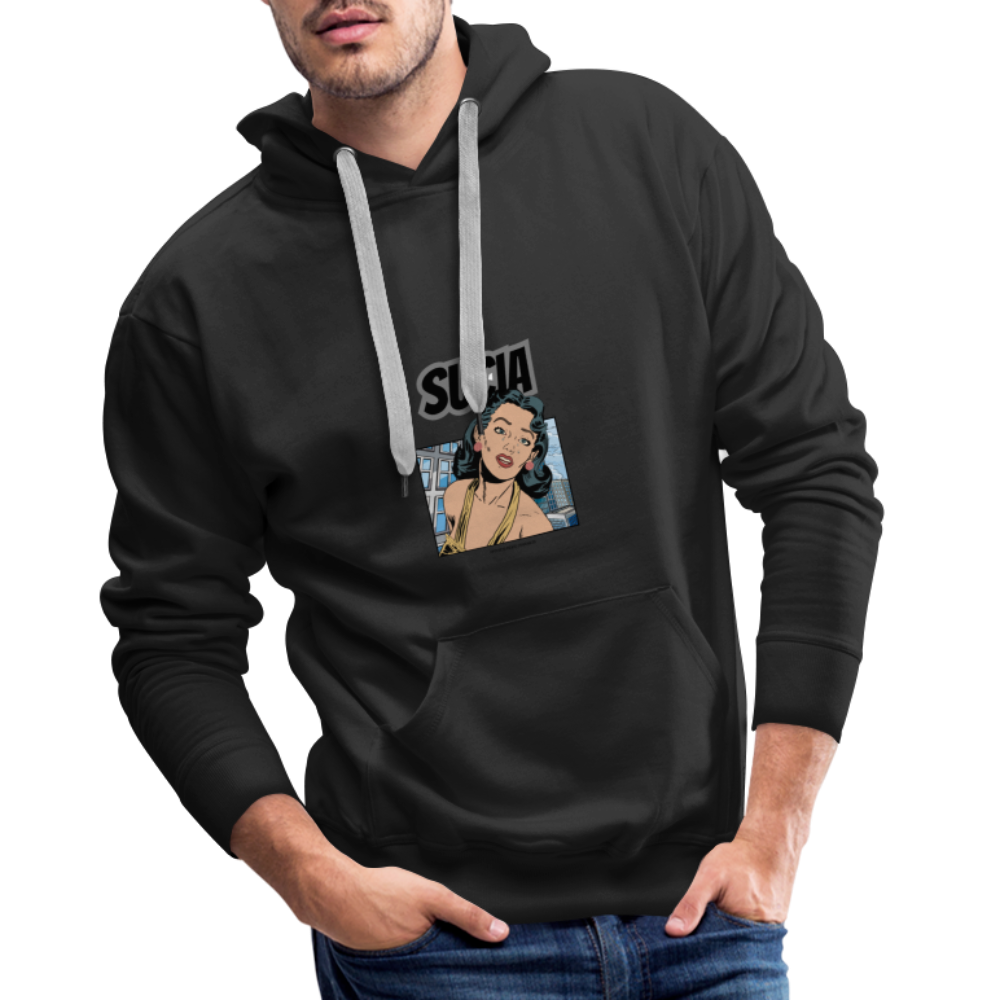 Sudadera con capucha premium para hombre - negro