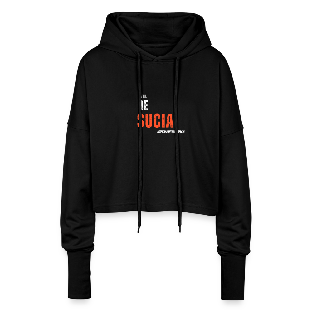 Cropped Women’s Hoodie - black