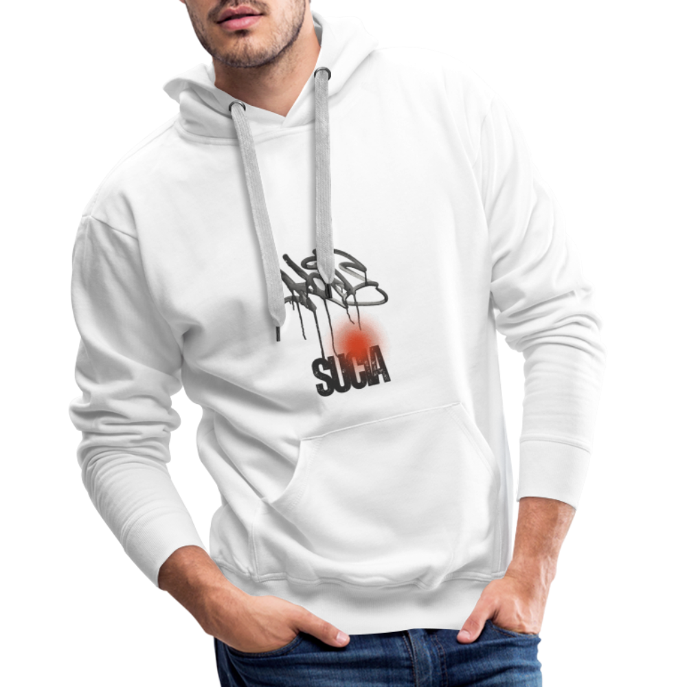 Sudadera con capucha premium para hombre - blanco