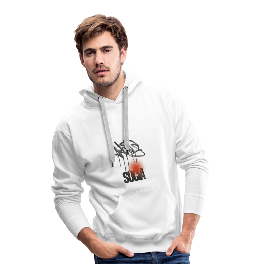 Sudadera con capucha premium para hombre - blanco