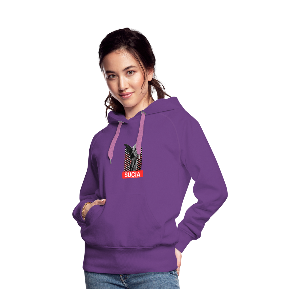 Sudadera con capucha premium para mujer - purple