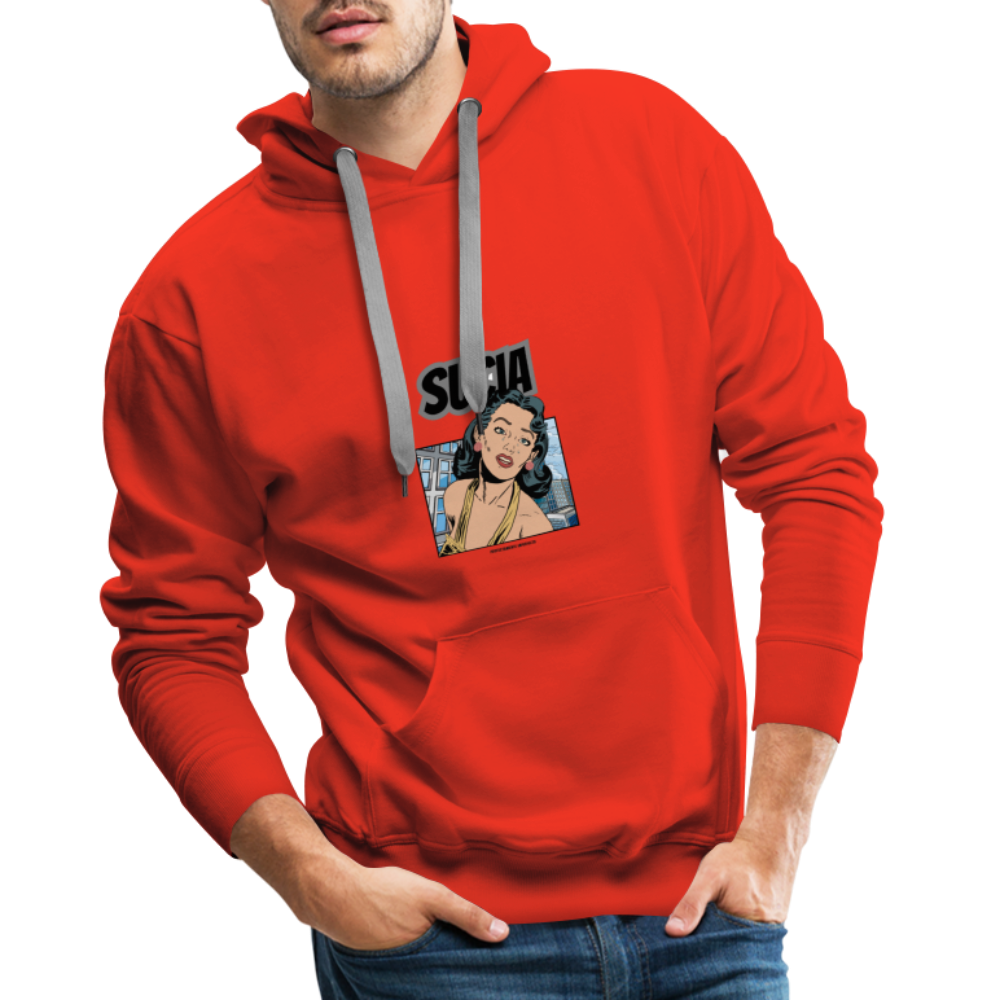 Sudadera con capucha premium para hombre - rojo