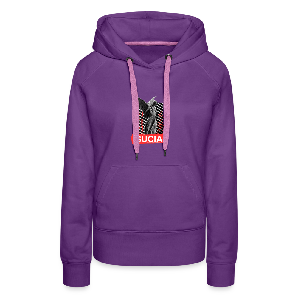 Sudadera con capucha premium para mujer - purple