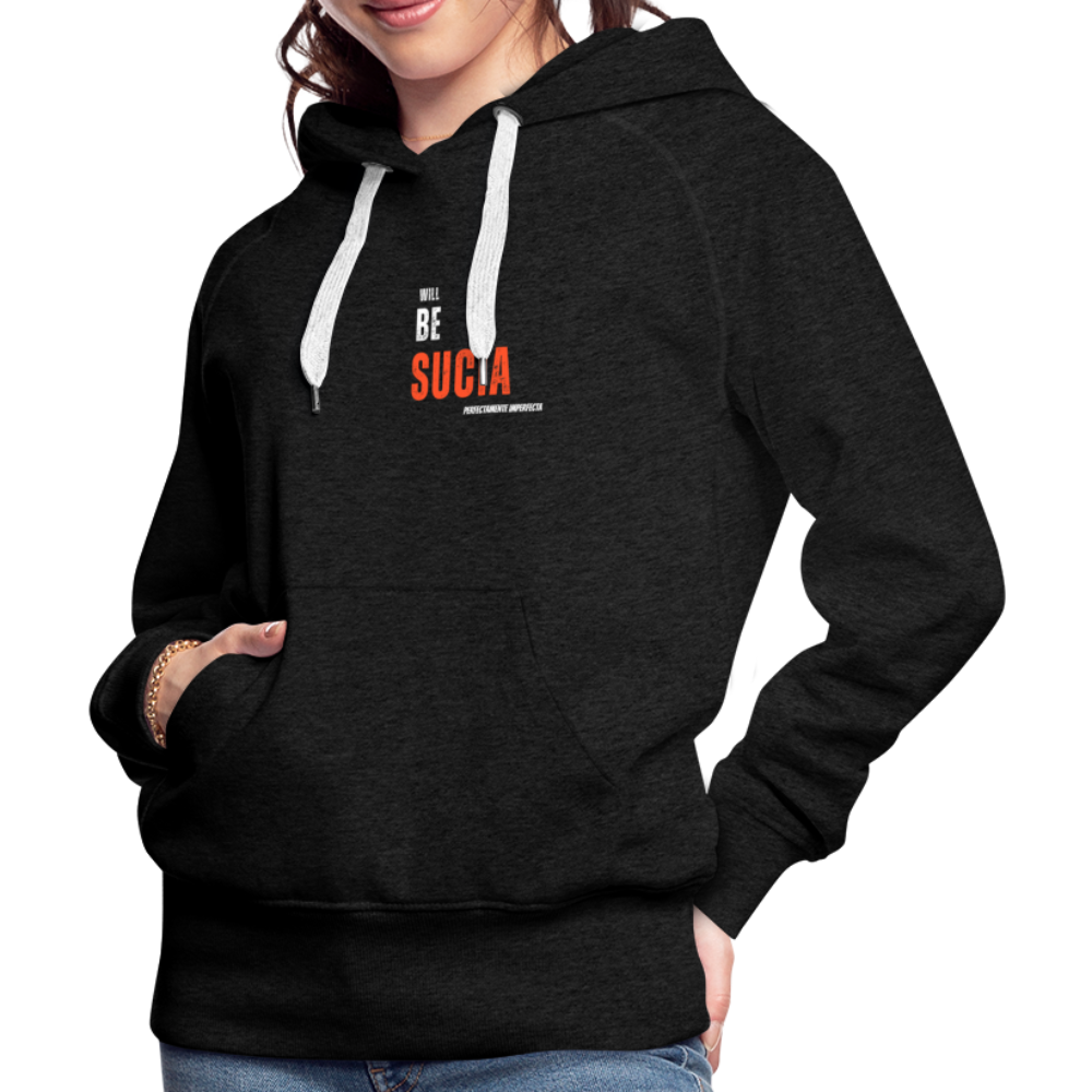 Sudadera con capucha premium para mujer - antracita