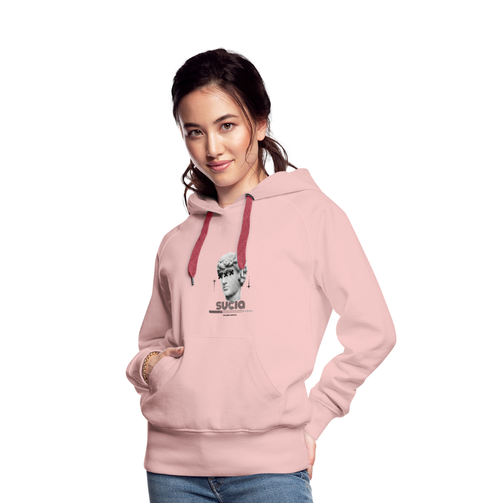 Sudadera con capucha premium para mujer - rosa cristal