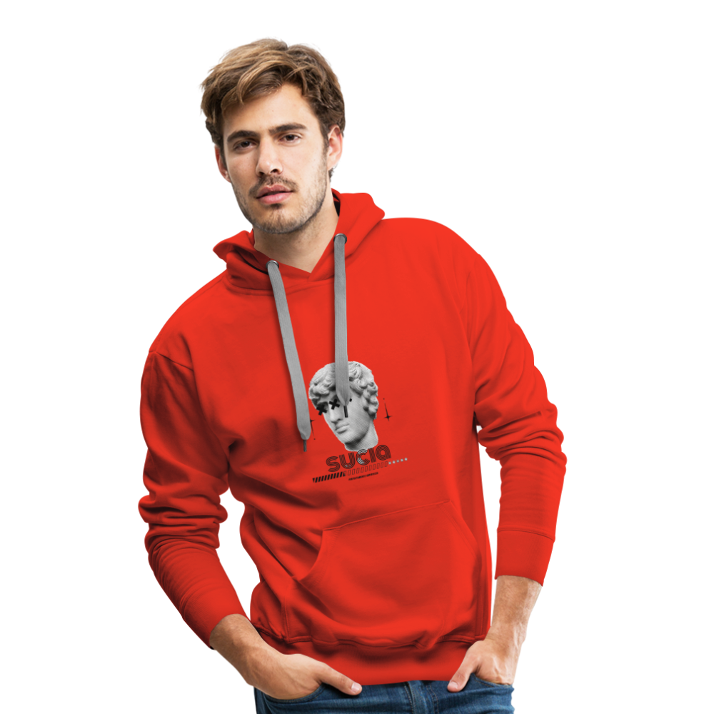 Sudadera con capucha premium para hombre - rojo