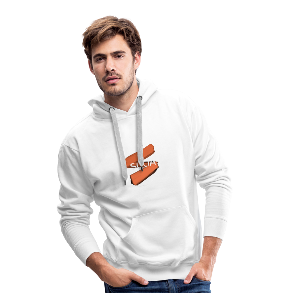 Sudadera con capucha premium para hombre - blanco