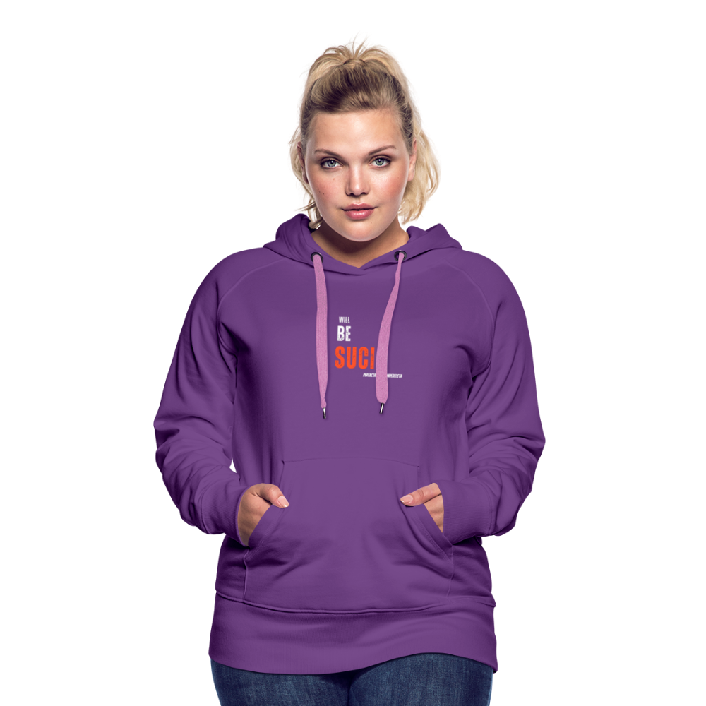 Sudadera con capucha premium para mujer - purple