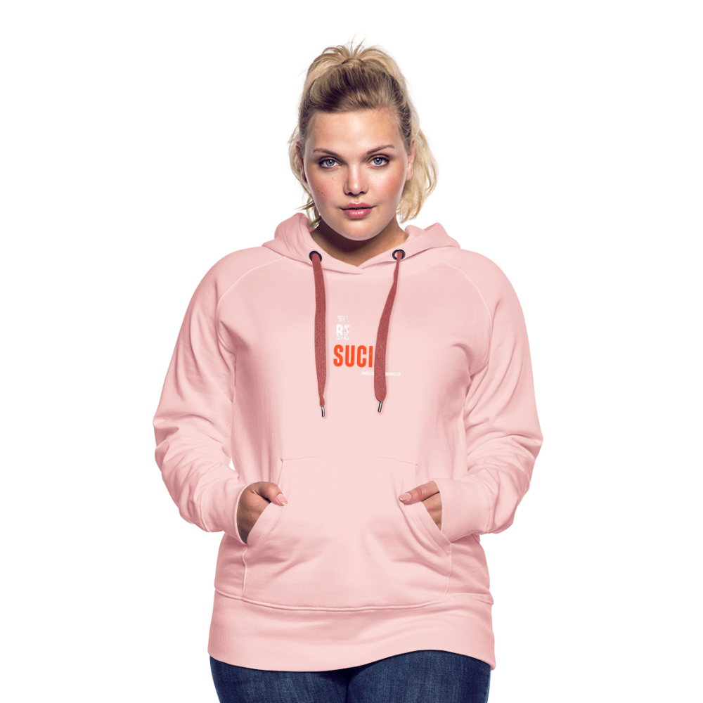 Sudadera con capucha premium para mujer - rosa cristal