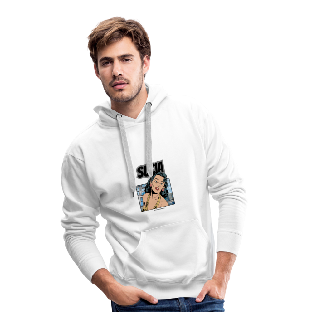 Sudadera con capucha premium para hombre - blanco