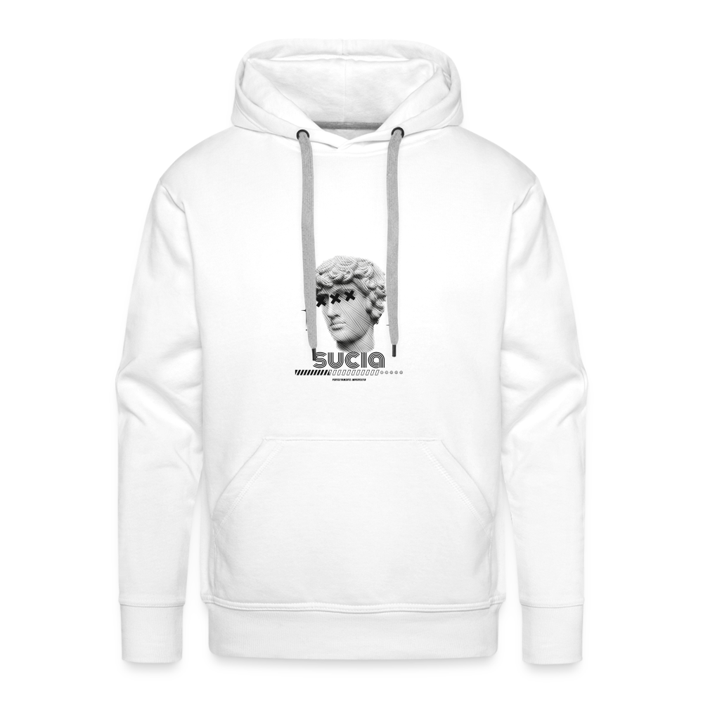 Sudadera con capucha premium para hombre - blanco