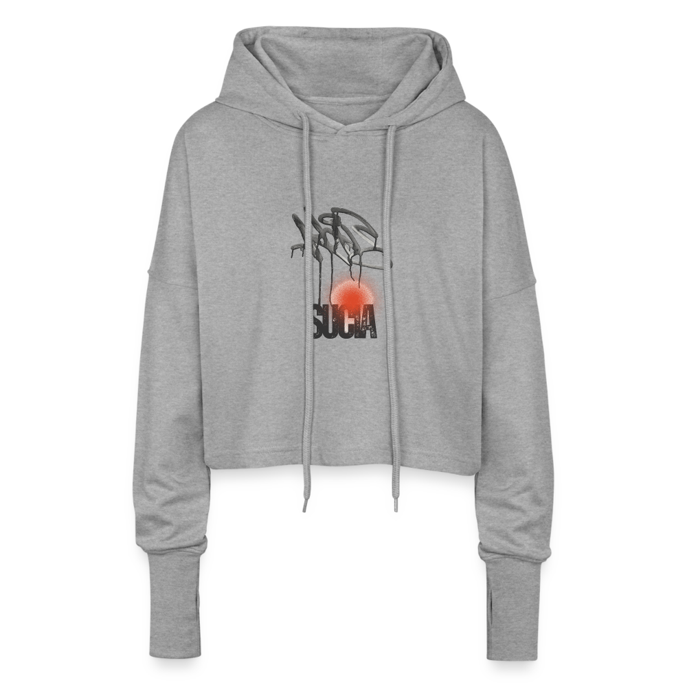 Cropped Women’s Hoodie - heather grey