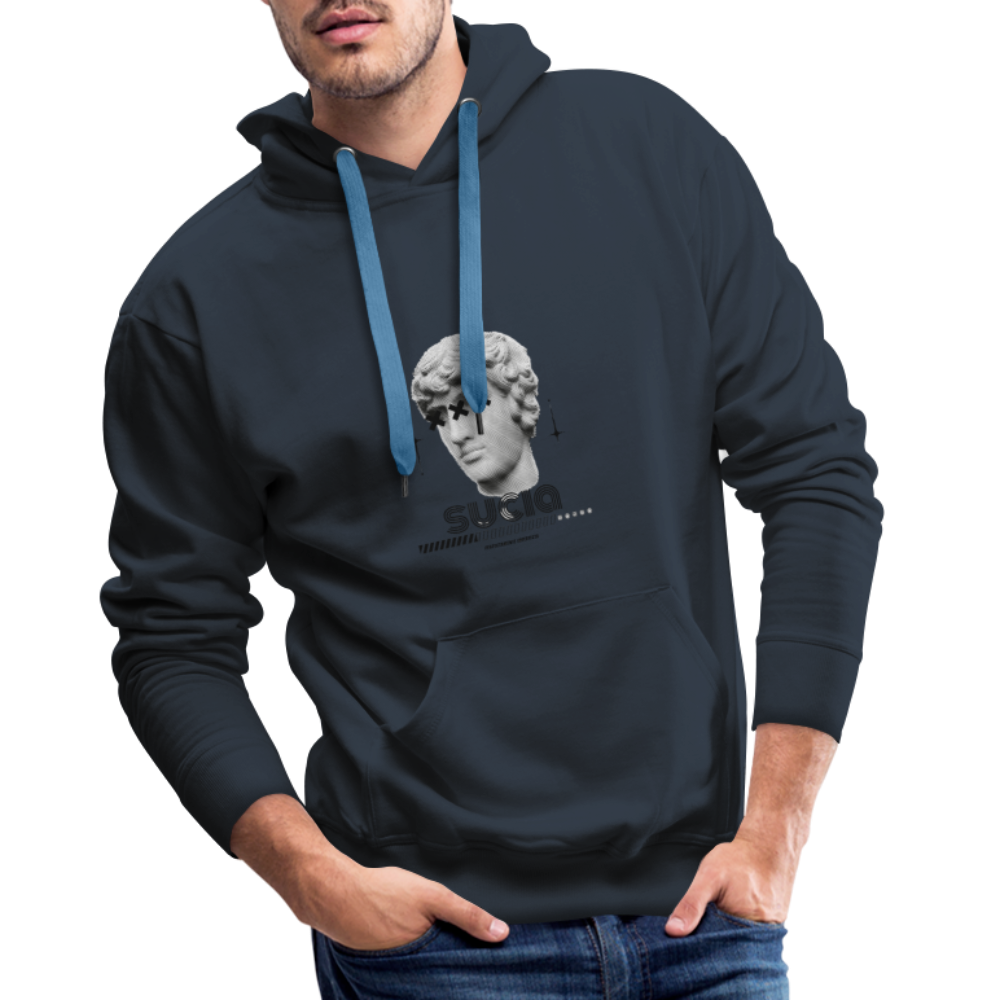 Sudadera con capucha premium para hombre - azul marino