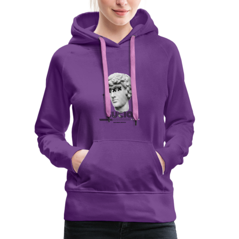 Sudadera con capucha premium para mujer - purple