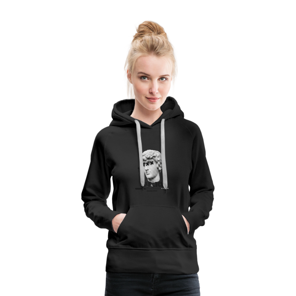 Sudadera con capucha premium para mujer - negro