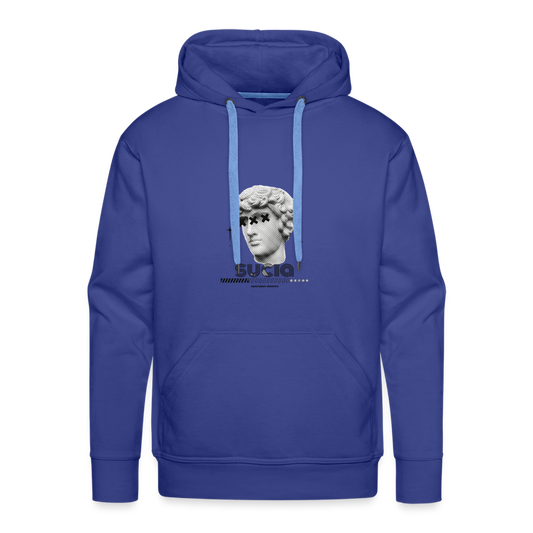 Sudadera con capucha premium para hombre - azul intenso