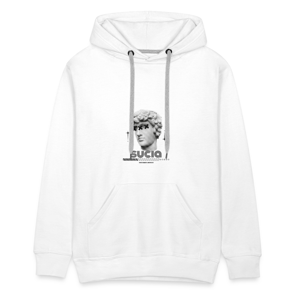 Sudadera con capucha premium para hombre - blanco