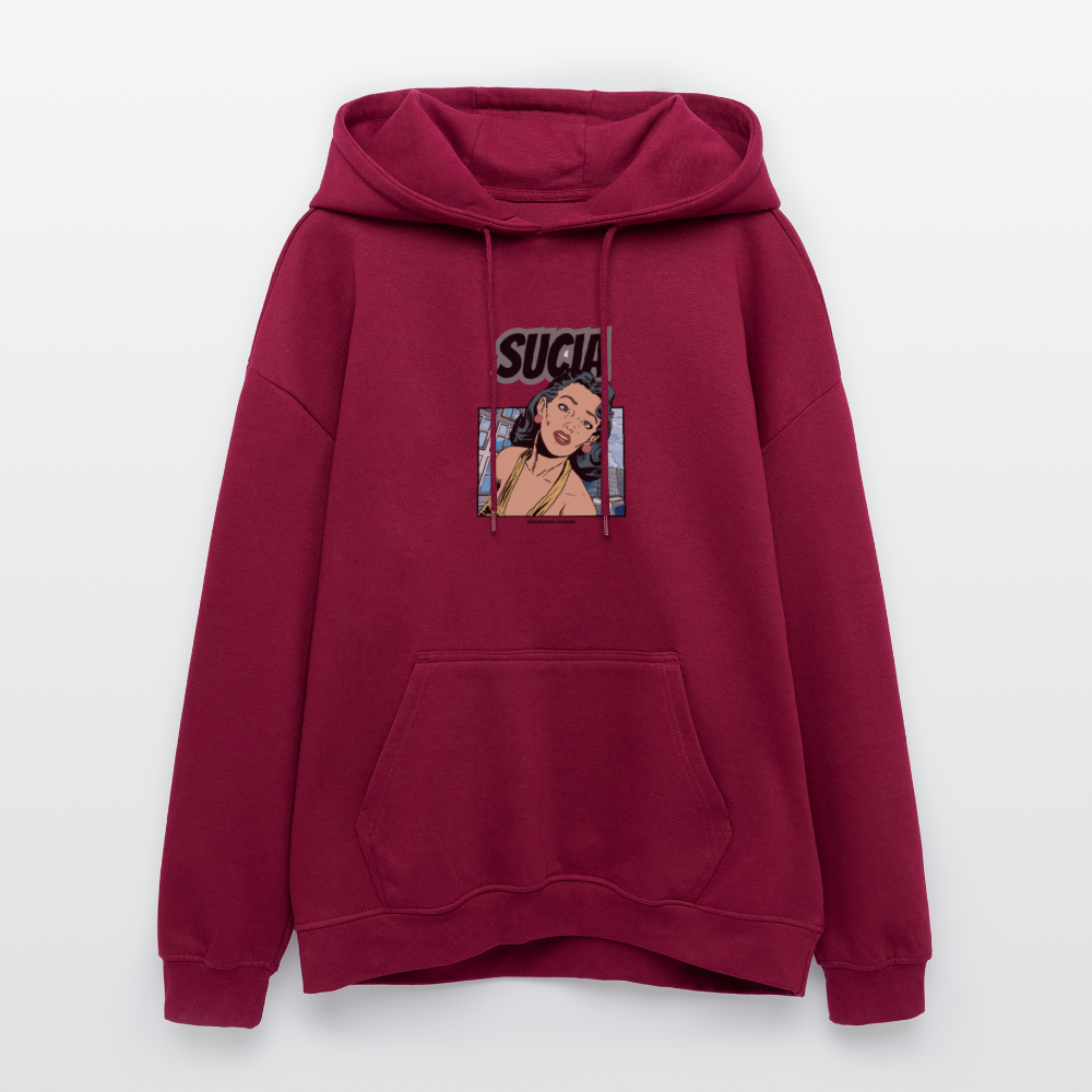 Oversized Unisex Hoodie - burgundy