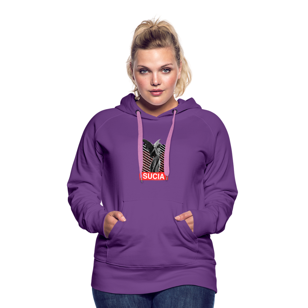 Sudadera con capucha premium para mujer - purple