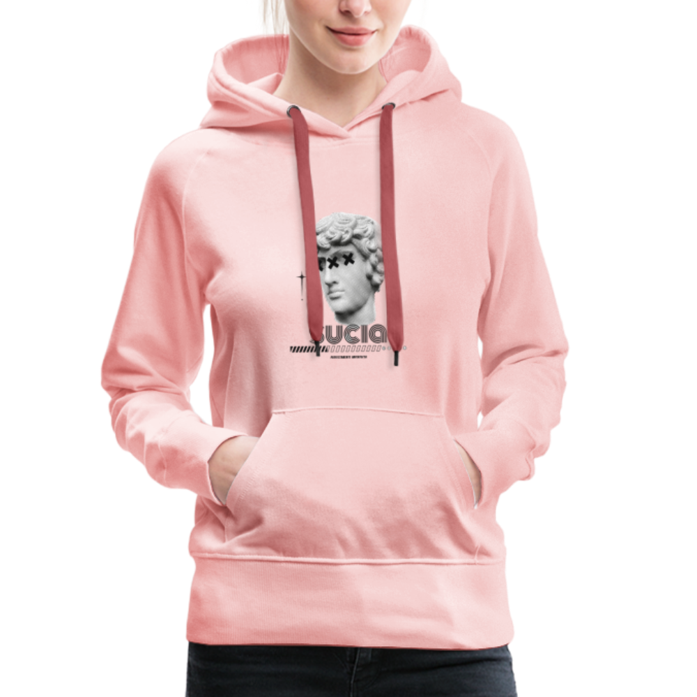 Sudadera con capucha premium para mujer - rosa cristal