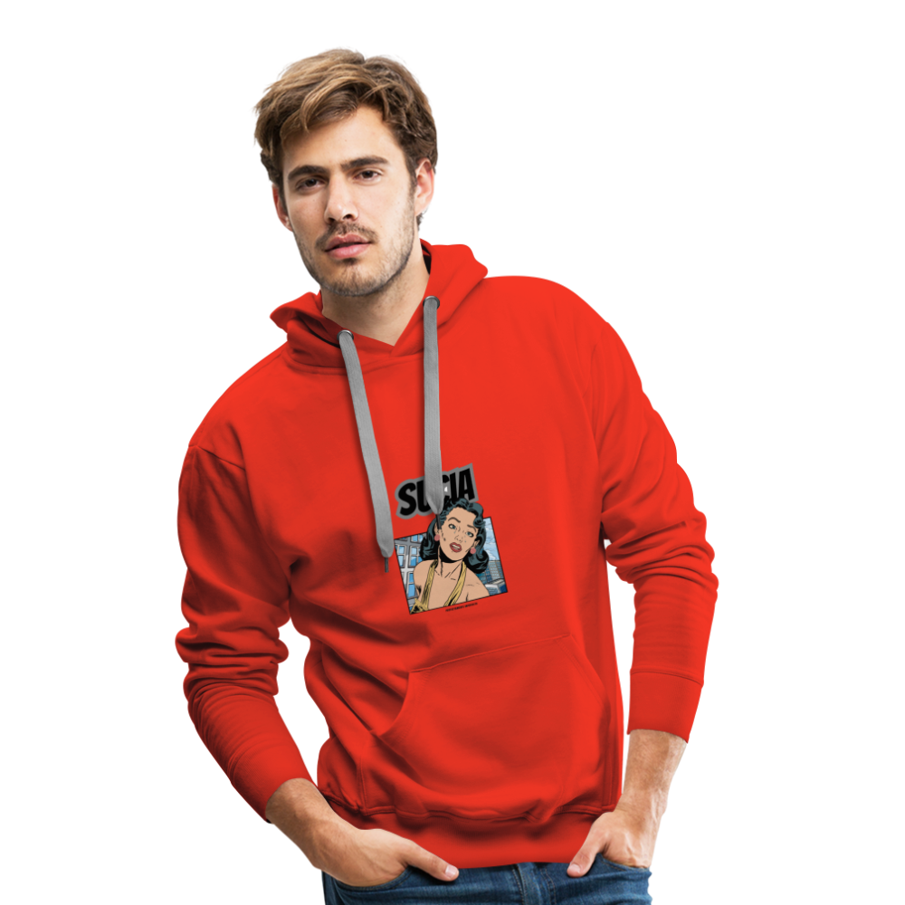 Sudadera con capucha premium para hombre - rojo