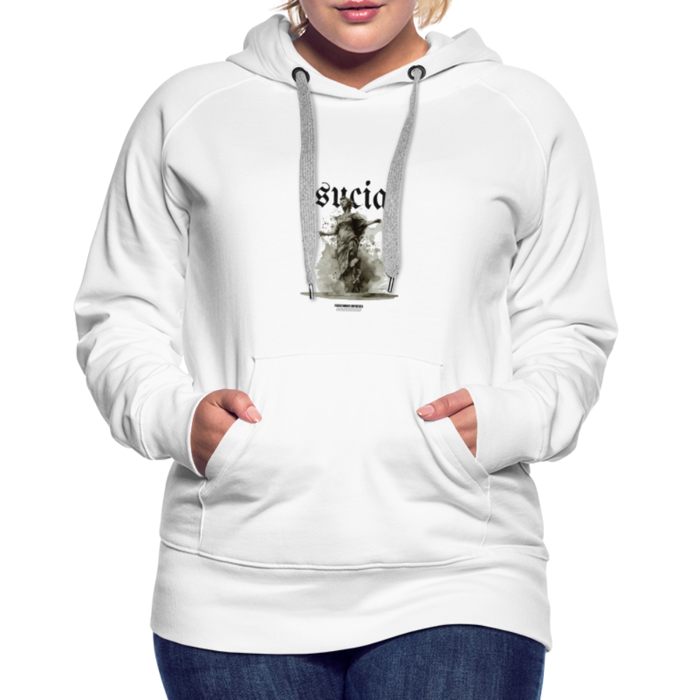 Sudadera con capucha premium para mujer - blanco