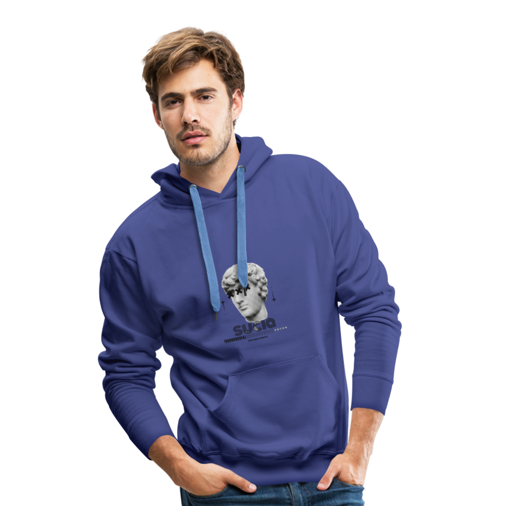 Sudadera con capucha premium para hombre - azul intenso