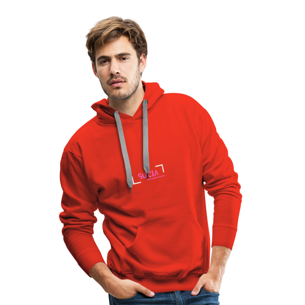 Sudadera con capucha premium para hombre - rojo