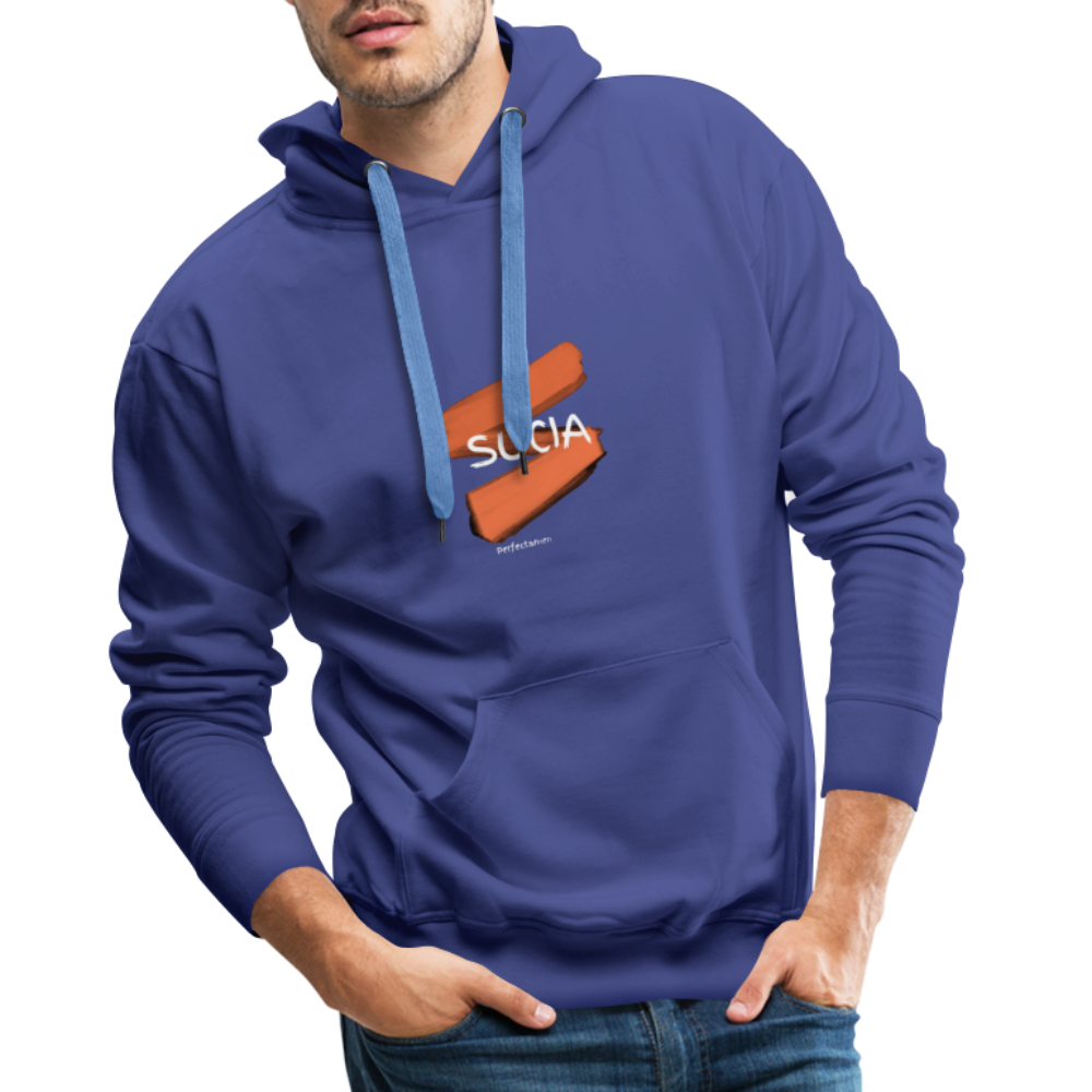 Sudadera con capucha premium para hombre - azul intenso