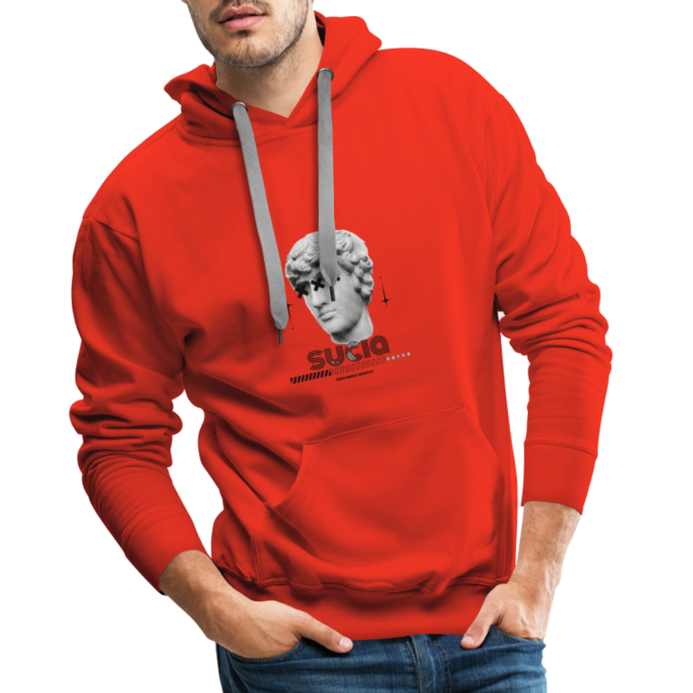 Sudadera con capucha premium para hombre - rojo