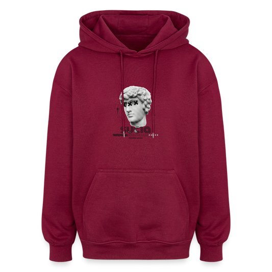 Oversized Unisex Hoodie - burgundy