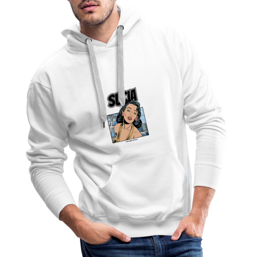 Sudadera con capucha premium para hombre - blanco