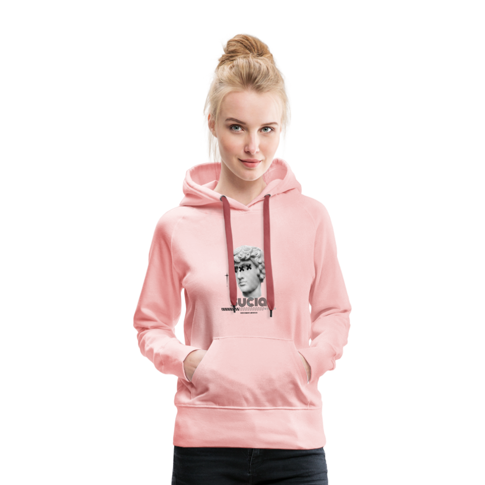 Sudadera con capucha premium para mujer - rosa cristal