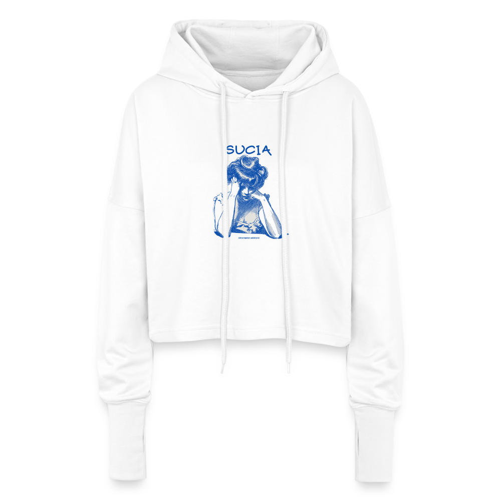 Cropped Women’s Hoodie - white