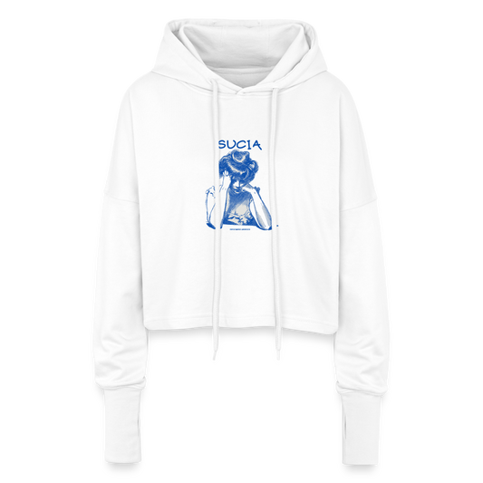 Cropped Women’s Hoodie - white