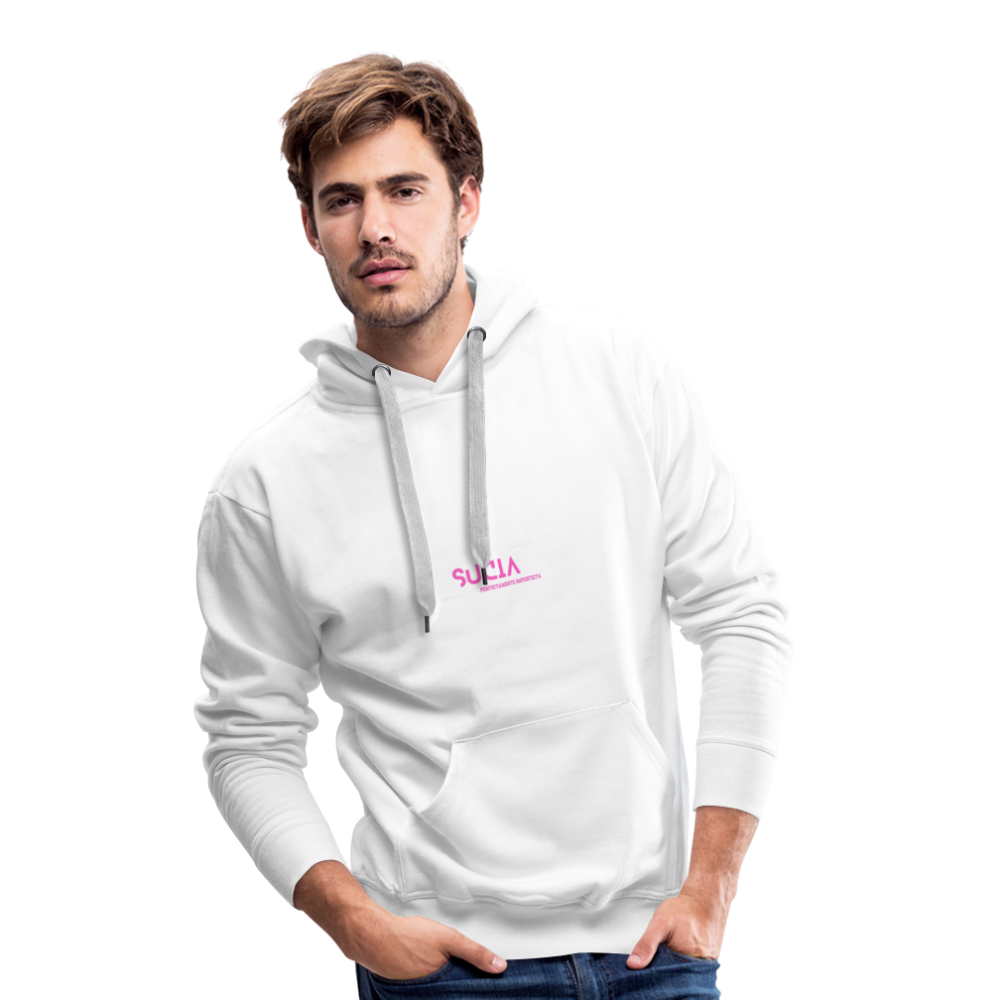 Sudadera con capucha premium para hombre - blanco