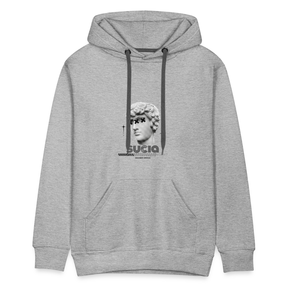 Sudadera con capucha premium para hombre - gris jaspeado