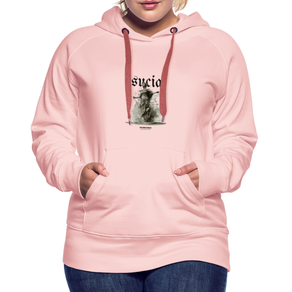 Sudadera con capucha premium para mujer - rosa cristal