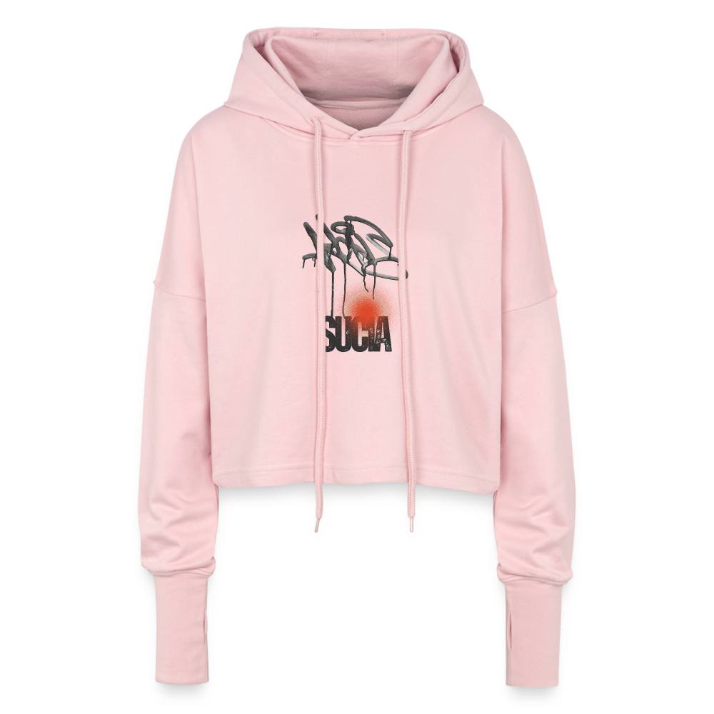 Cropped Women’s Hoodie - light pink