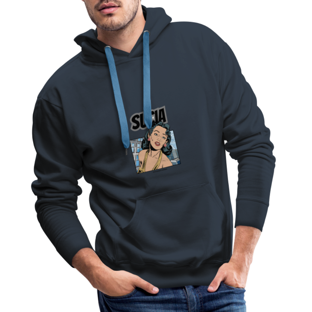 Sudadera con capucha premium para hombre - azul marino