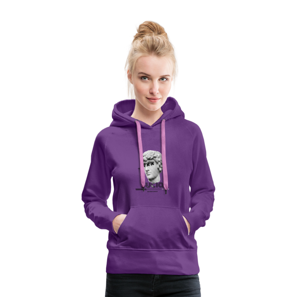 Sudadera con capucha premium para mujer - purple