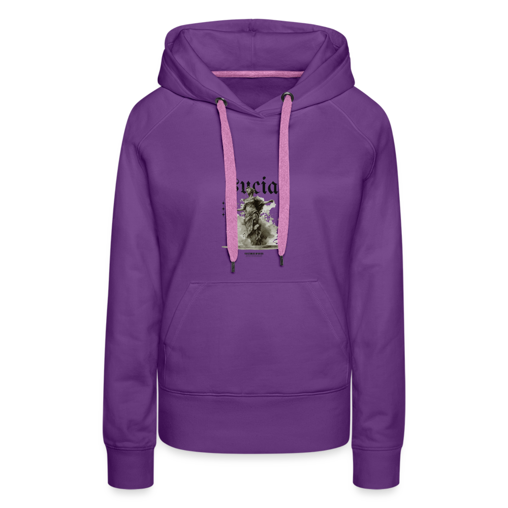 Sudadera con capucha premium para mujer - purple