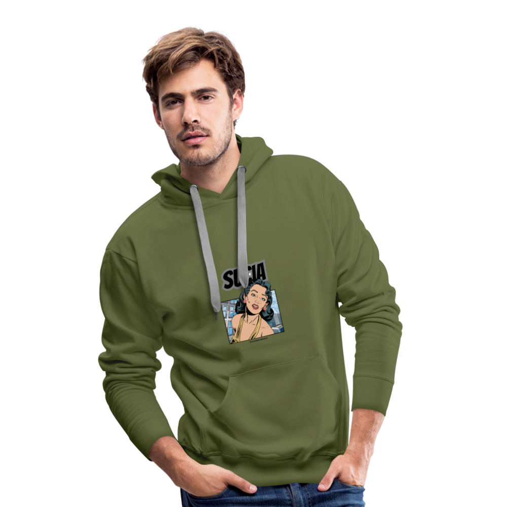 Sudadera con capucha premium para hombre - verde